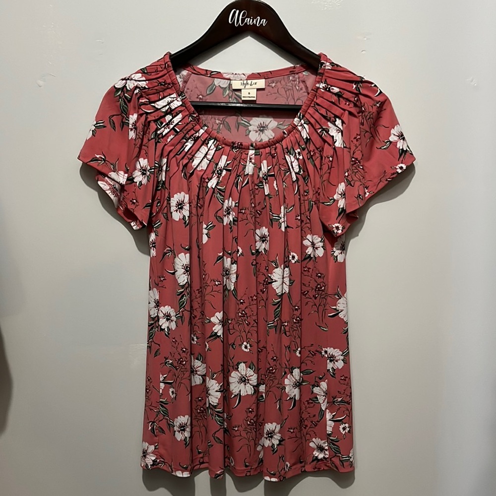 Style & Co Floral Babydoll shirt